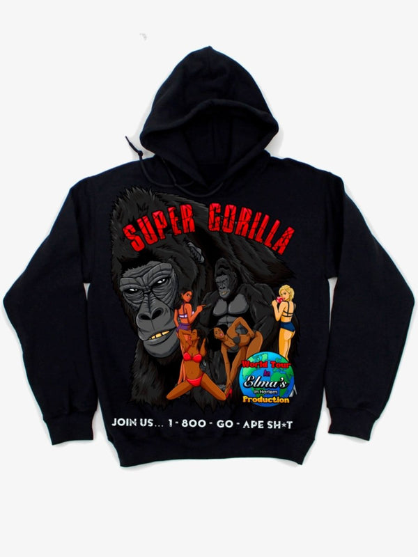 Super Gorilla World Tour Hoodie - Elma's In Harlem