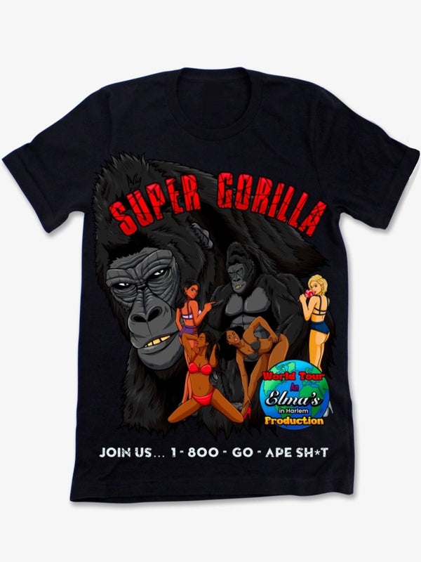 Super Gorilla World Tour Short Sleeve T-Shirt - Elma's In Harlem