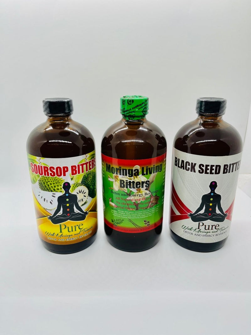 Soursop Living African Bitters – 100% Pure Natural Organic Herbal Detox 16 Oz